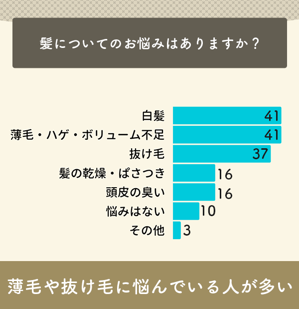 髪についてのお悩みはありますか？